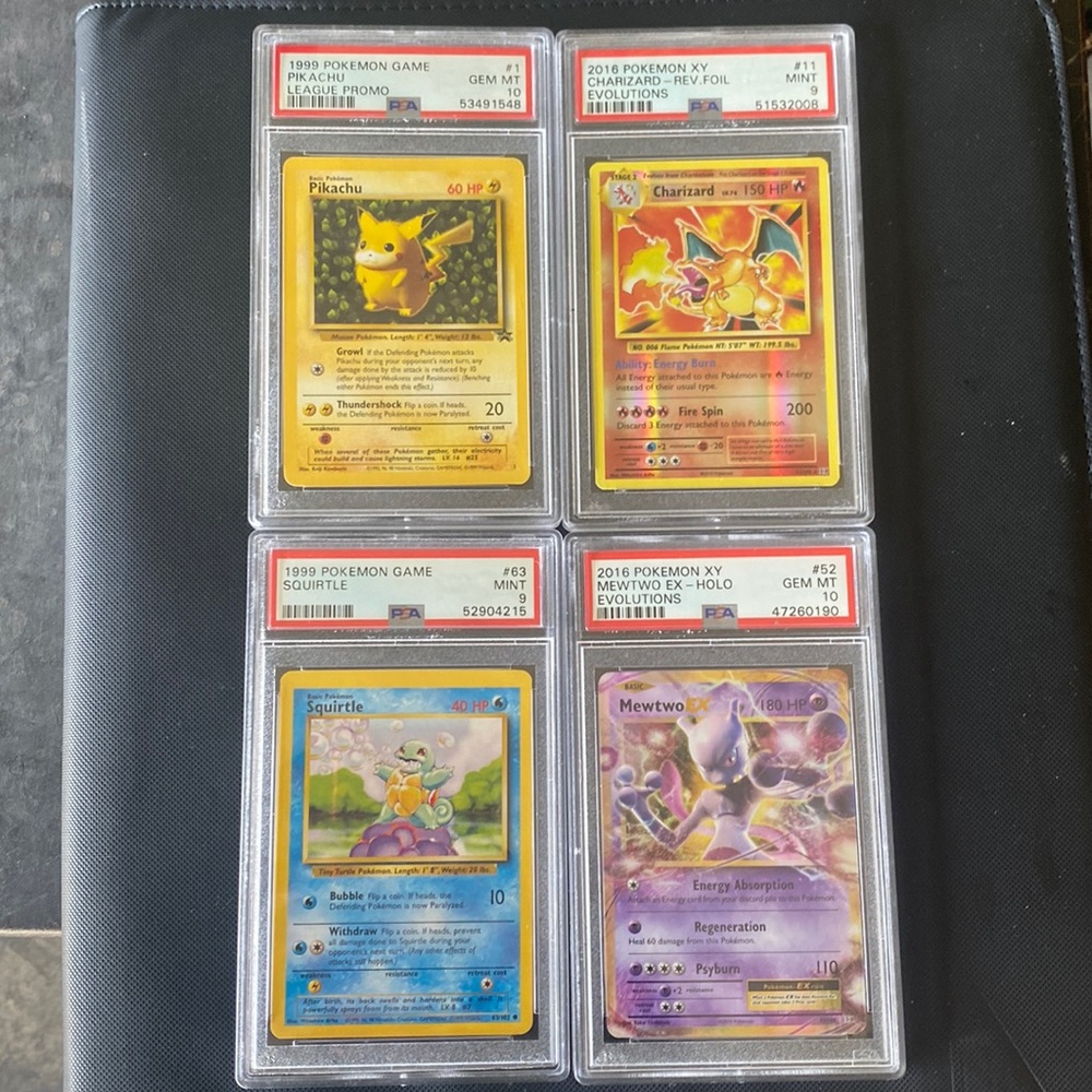 One binder full of Pokémon cards.